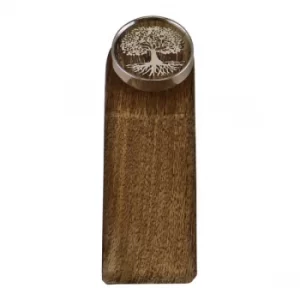 Tree Of Life Silver Decorative Wooden Doorstop