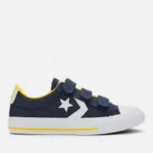 Converse Kids Star Player 3V Canvas Ox Trainers - Obsidian/Amarillo/White - UK 3 Kids