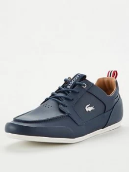 Lacoste Marina 120 Leather Trainers - Navy, Size 12, Men