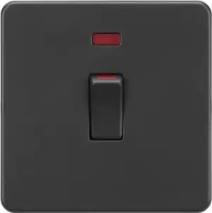 KnightsBridge 45A 1G DP switch with neon - anthracite