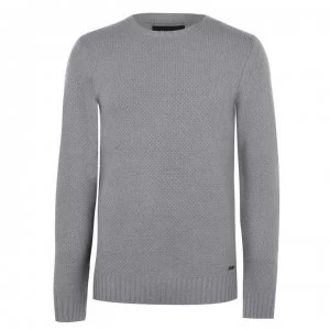 Firetrap Textured Knit Jumper Mens - Grey