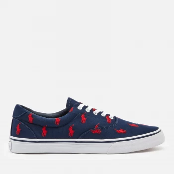 Polo Ralph Lauren Mens Thorton Sustainable Trainers - Newport Navy/Red - UK 10