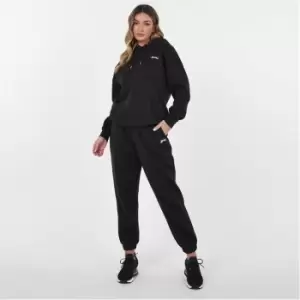 Slazenger Closed Hem Fleece Jogging Pants Womens - Black