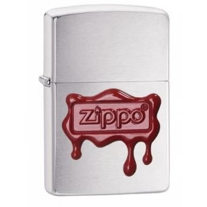 Zippo Red Wax Seal Brushed Chrome Windproof Lighter