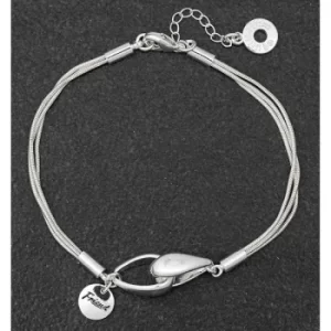 Sentiment Chains Silver Plated Bracelet Friend