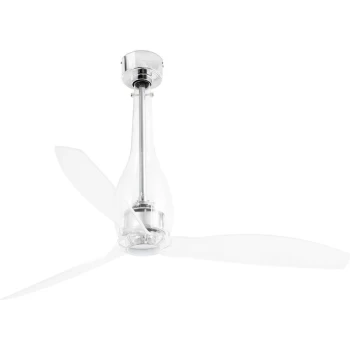 Faro Eterfan - Medium Ceiling Fan with / without Light Chrome, Clear