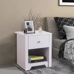 HOMCOM 53W x 42.5D x 59H cm Bedside Table-White