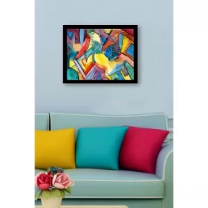 SC0741 Multicolor Decorative Framed MDF Painting