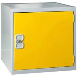 One Compartment Cube Locker D300mm Yellow Door MC00090