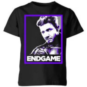 Avengers Endgame Hawkeye Poster Kids T-Shirt - Black - 5-6 Years