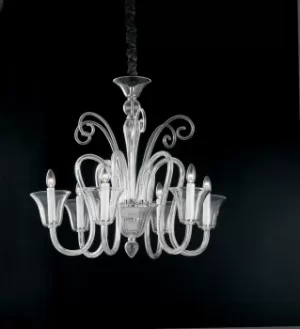 PALACE 6 Light Chandeliers Chrome 80cm