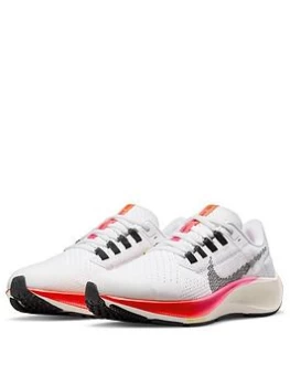 Nike Air Zoom Pegasus 38 Junior Running Trainer - White/Grey Size 3