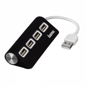 Hama USB 2.0 Hub 1:4 Bus Powered (Black)