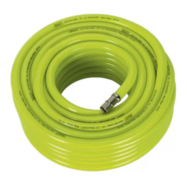 Sealey AHFC2038 Air Hose High Visibility 20mtr x &#216;10mm with 1/4BSP Unions