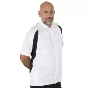 Le Chef Unisex Adult Single-Breasted Chef Jacket (L) (White/Black)