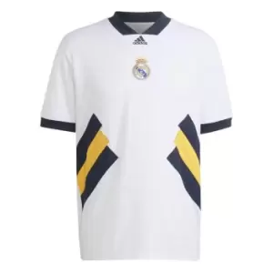 adidas Real Madrid Icon Retro Shirt Mens - White