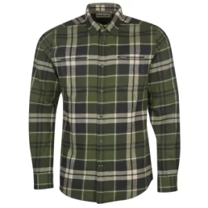 Barbour Mens Bidston Shirt Rifle Green Large