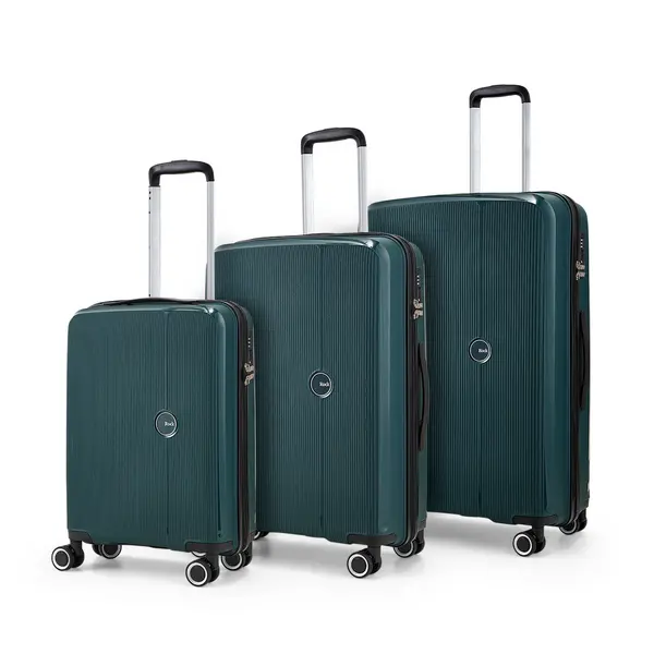 Rock Luggage Hudson VXP4Z 8 Wheel Hardshell Green Suitcase 3Pcs Set