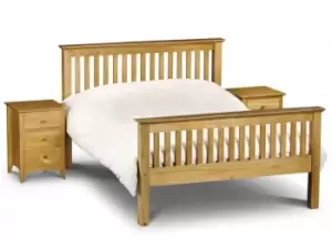 Julian Bowen Barcelona 4ft6 Double Pine Wooden Bed Frame High Footend