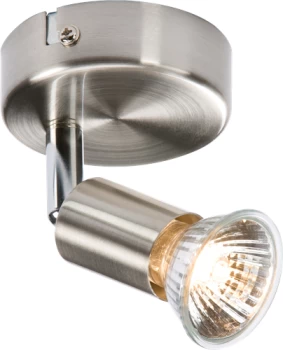 KnightsBridge 230V GU10 Single Spotlight - Brushed Chrome