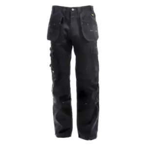 DEWALT Mens Pro Tradesman Work Trousers (36R) (Black)