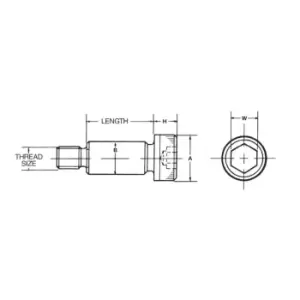 M10X12X60 Skt Shoulder Screw H8 (GR-12.9)