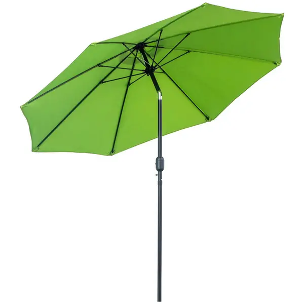 Outsunny Patio Umbrella Outdoor Sunshade Canopy With Tilt And Crank - Green 84D-023YG