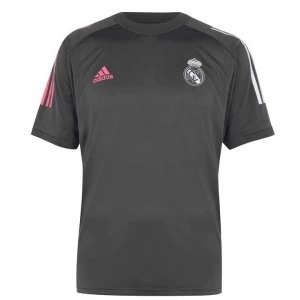 adidas Real Madrid Training Shirt 2020 2021 Mens - Grey