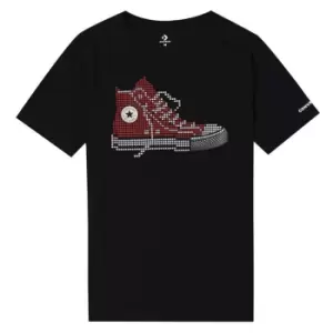 Converse Pixel Chuck T Shirt Junior Boys - Black