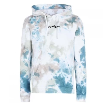 Hype Khaki Tie Dye Scribble Logo Mens Hoodie - Khaki