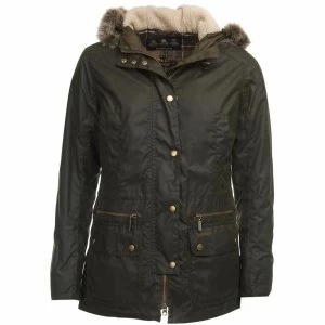 Barbour Womens Kelsall Wax Jacket Olive 8