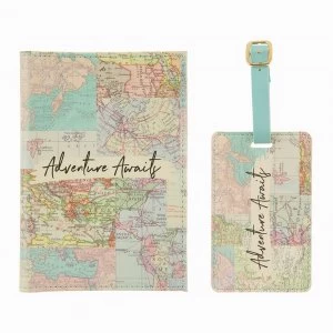 Sass & Belle Vintage Map Collage Travel Set