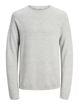 JACK & JONES Textured Knitted Pullover Men Grey