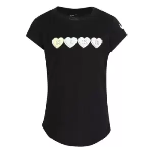 Nike Sweet Hearts T Shirt Infant Girls - Black