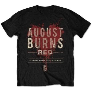 August Burns Red - Hearts Filled Unisex Medium T-Shirt - Black