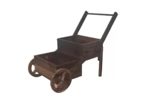 Groundlevel Victorian Wooden Flower Cart Planter