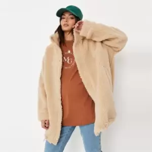 Missguided Maternity Borg Coat - Brown