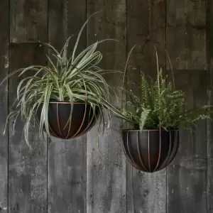 Ivyline Indoor Kensington Copper Hanging Planter - H34Cm X D30Cm