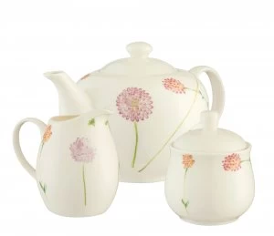 Aynsley Bloom Teapot Sugar Cream Set