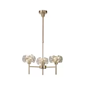 Salisbury 3 Light G9 Telescopic Light With French Gold And Crystal Shade