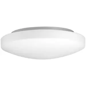 Estevan 40cm Flush Ceiling Light White Opal Glass LED E27 IP44 - Merano