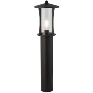 Searchlight Lighting - Searchlight Pagoda 1 Light Outdoor Post (730mm Height) - Black With Clear Glass