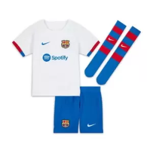 Nike Barcelona Away Minikit 2023 2024 Infants - White