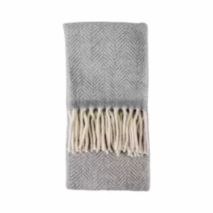 Crossland Grove Wool Throw Grey 1300x1700mm