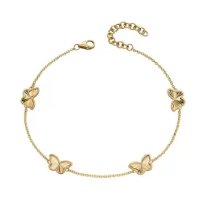 JG Signature 9ct Gold Diamond-Cut Butterfly Bracelet