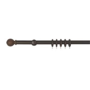 Colours Walnut effect Fixed length Curtain pole L160 cm