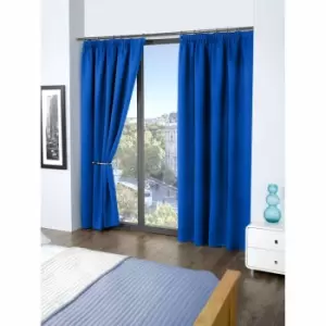 Emma Barclay Blackout Pencil Pleat Curtains Cali 66 X 72" Blue