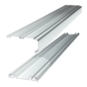 Wickes Sliding Door Trackset - White 2.7-3.6m