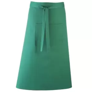 Premier Unisex 'colours' Bar Apron / Workwear (long Continental Style) (pack Of 2) (one Size, Emerald)