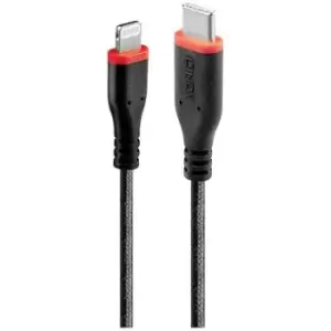 LINDY USB cable USB 2.0 Apple Lightning plug, USB-C plug 0.50 m Black 31285